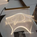 High end customized hotel interior simple mesh decoration PVC chandelier